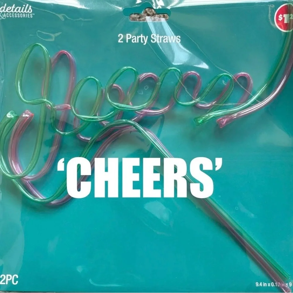 28 ‘CHEERS’ PARTY STRAWS